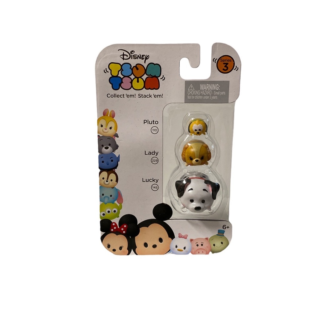 Disney Tsum Tsum Series 3 Lucky 101 Dalmatians Lady And The Tramp Pluto Dogs New